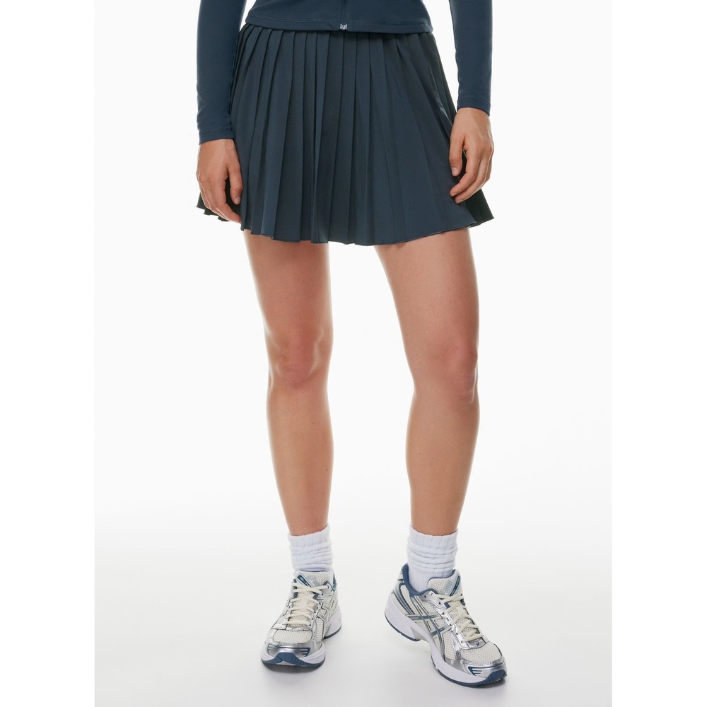 Aritzia Tna Pleated Mini Skort Navy Blue Active Tennis Skirt Women's Size Small